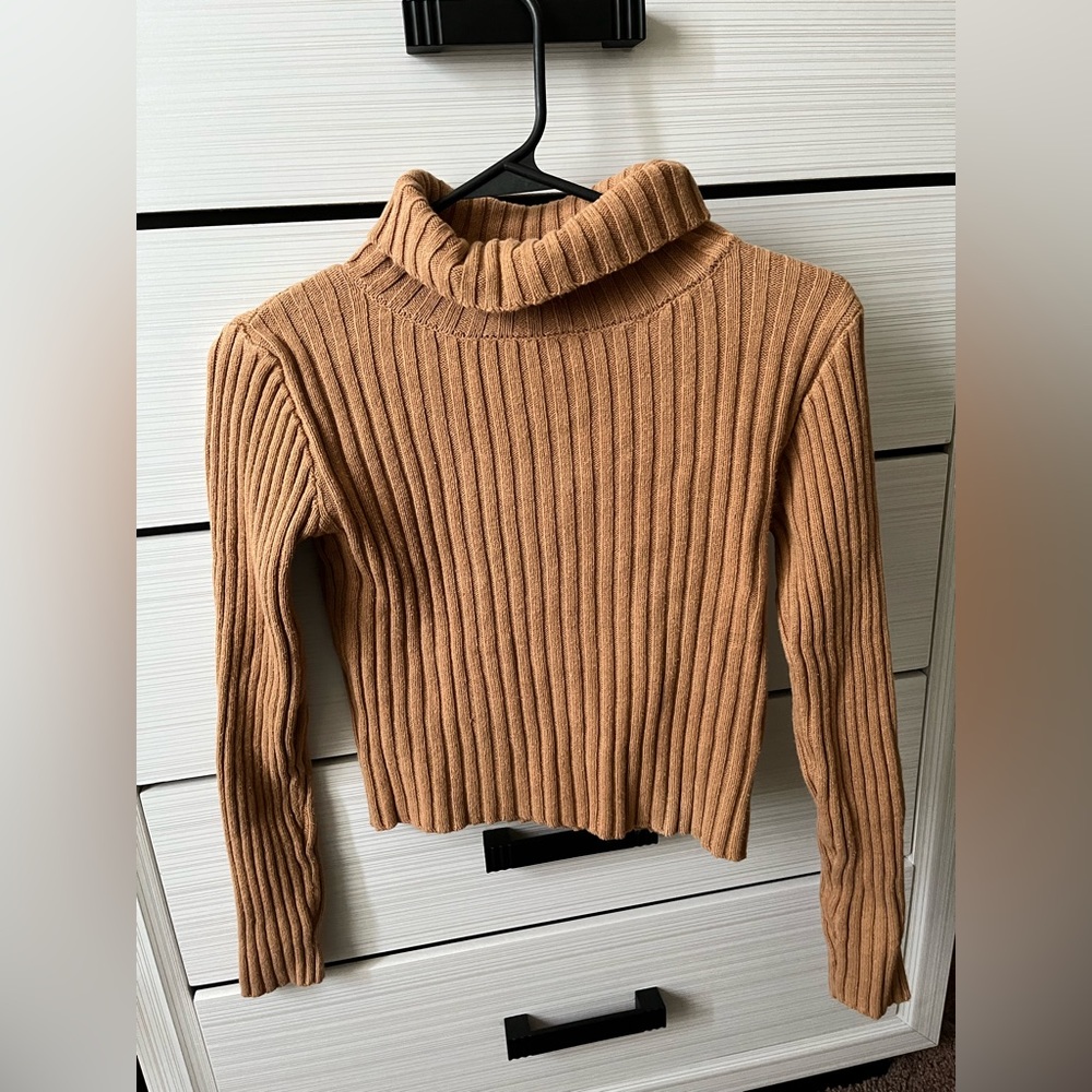 Brown turtle neck sweater